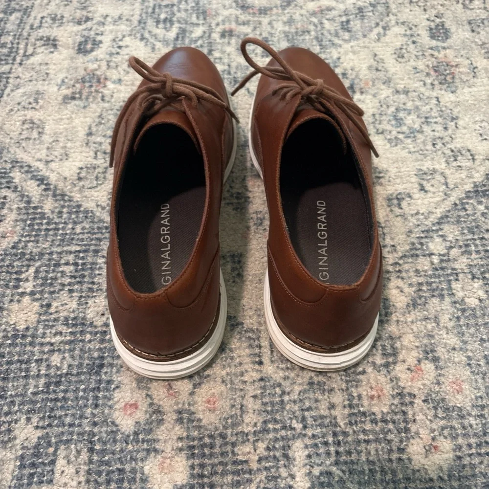 Cole Haan Brown Leather Flats with White Sole - Picture 3 of 5